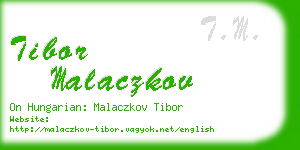 tibor malaczkov business card